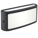 Applique in alluminio pressofuso con diffusore in termoplastico opalino - Luce calda 3000°K - 10W - 840 lumen - IP54