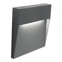 Applique quadrata in alluminio pressofuso con diffusore satinato - 6W, 711 lumen, luce calda grafite