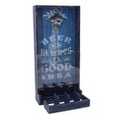 Apribottiglie in legno blu rettangolare 19x38,5x7,5 cm