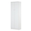 Armadio Multiuso Due Ante Bianco 62x34x h182 cm