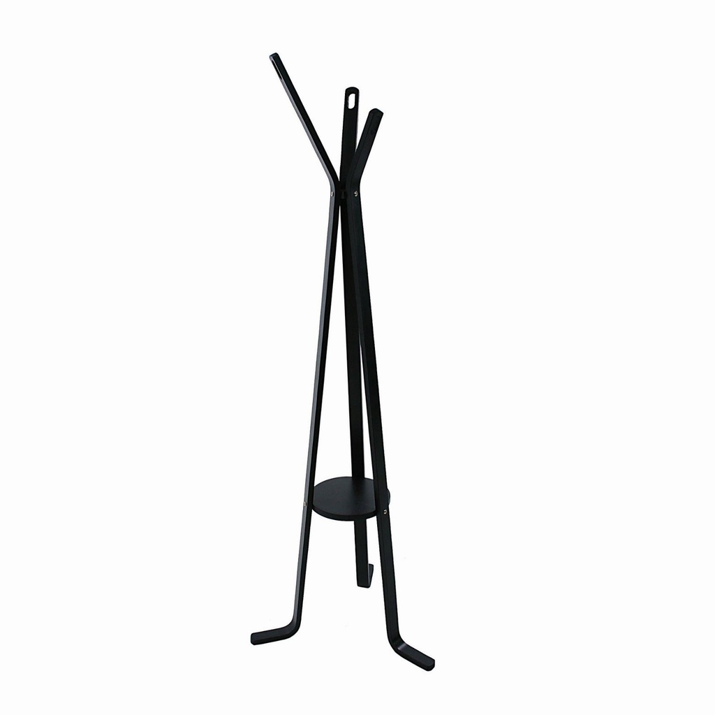 Attaccapanni a stelo legno nero 3 braccia 50x170 cm