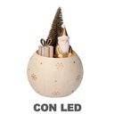 Pallina Oro con Babbo Natale in Metallo ø11h17