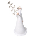 Babbo Natale in Resina con Albero Bianco 13x12x27 cm