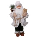 Babbo Natale Tessuto con Regali Verde Bianco 40x23,5x80 cm