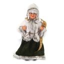 Babbo Natale Tessuto Signora con Lista Bianco 45cm