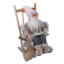 Babbo Natale Tessuto su Sedia Grigio 23x22,5x30 cm