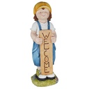 Statuetta Bambino Gioiosa con Targa - 42x43x120 cm