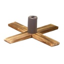 Base regolabile in legno per albero naturale, misure 54x54x16 cm