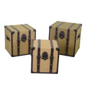 Baule ecopelle intrecciato quadro cm47x47h47,5