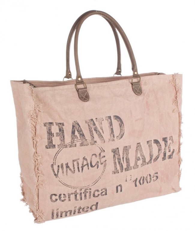 Borsa in cotone e pelle Legend 11133