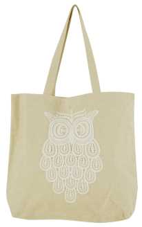 Borsa decoro gufo, dimensioni 43,5x9,5x62,5 cm