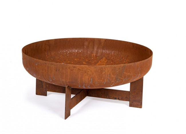 Braciere Efesto Ruggine D50x21H - Acciaio Verniciato a Polvere