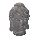 Statua Buddha in Resina Grigio - 21x20x32 cm