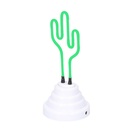 Lampada a neon verde con cactus - 10 cm di diametro e 23 cm di altezza