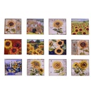 Calamita ceramica 12 pezzi assortiti girasole - cm7,5x7,5