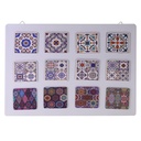Set di magneti in metallo 12 pezzi decorazione assortita con display cm6x6