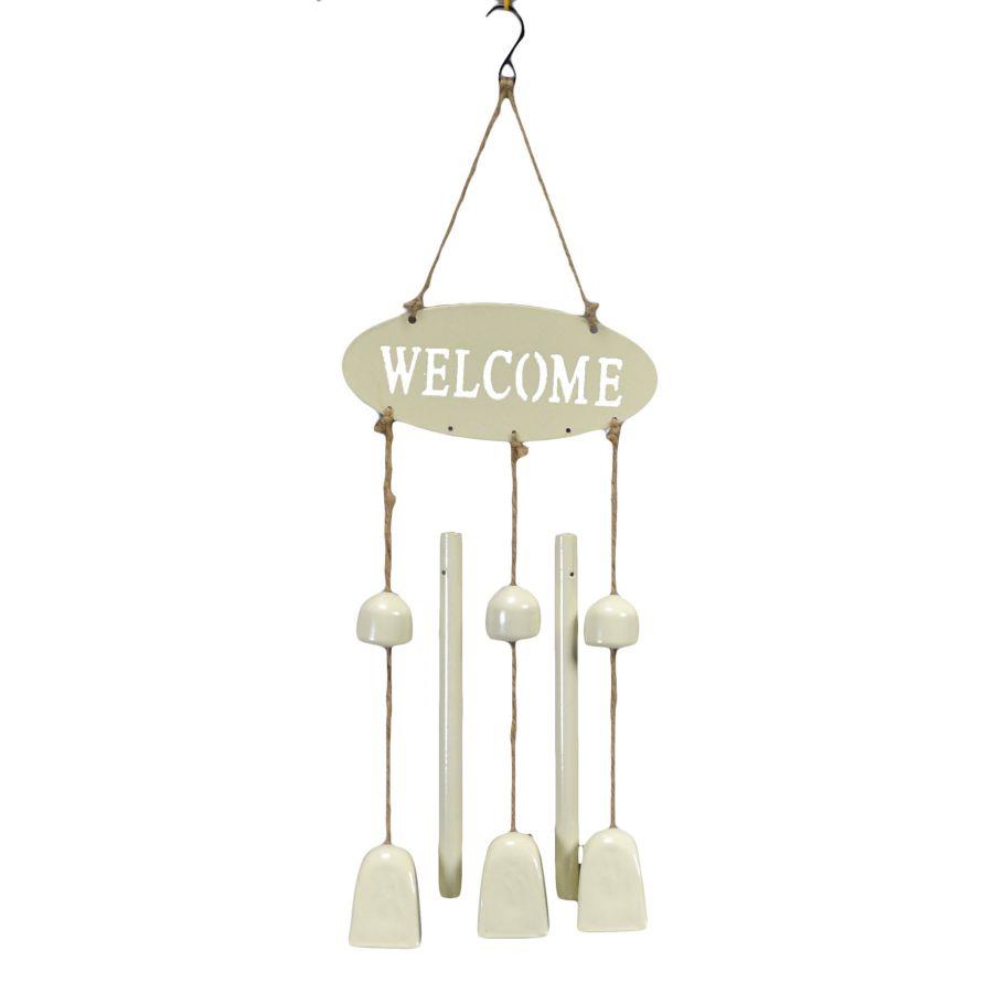 Campanello metallo welcome 16,2x3,7x46 cm