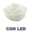 Candela Led rosa e bianco 32x20 cm