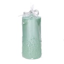 Candela Paraffina con Bolle Turchese ø7x15 cm