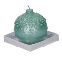 Candela Sfera con Bolle Turchese ø9h9
