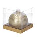 Candela Sfera Oro in Paraffina ø9x9 cm - 21 Ore di Combustione