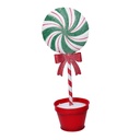 Caramella Metallo Lecca-Lecca con Vaso Verde 11,5x9x30,5 cm