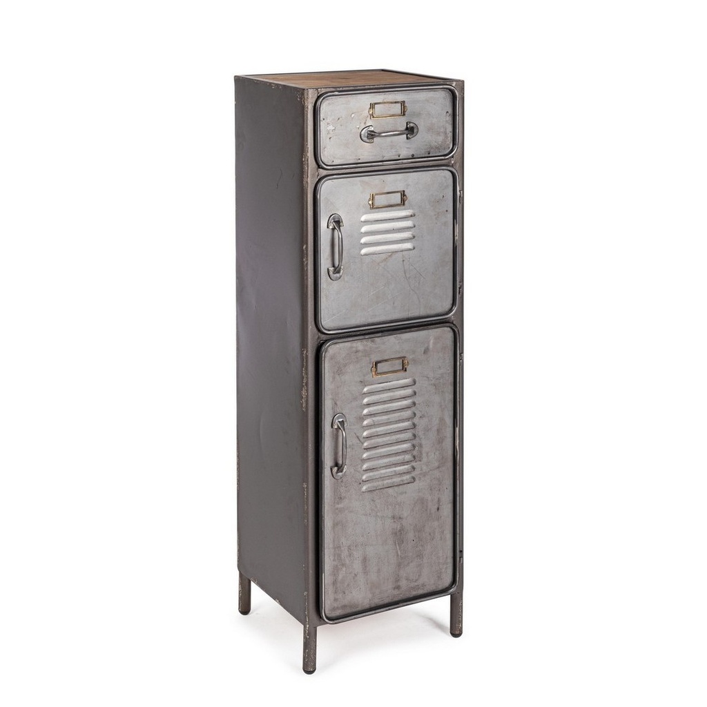 Cassettiera Store 2 ante e 1 cassetto stile industriale