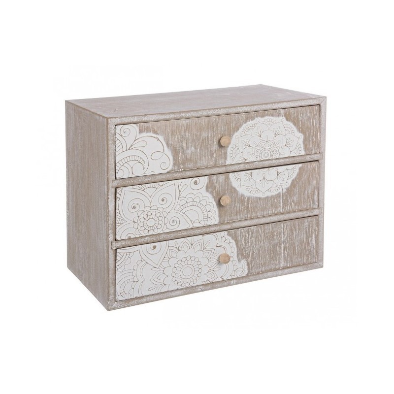 Cassettiera da appoggio con 3 cassetti - 28,5x17x20,5 cm