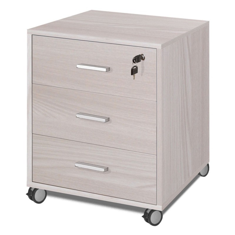 Cassettiera per ufficio con ruote Olmo 50x41x h70 cm