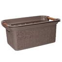 Cassetto Plastica Rettangolare Tortora 53x34h24,5 cm