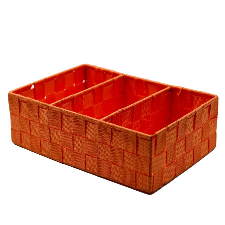 Cassetto Arancione con 3 Scomparti - 31x21x10 cm