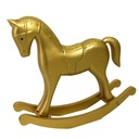 Cavallo a Dondolo in Legno Oro 37x8x32 cm