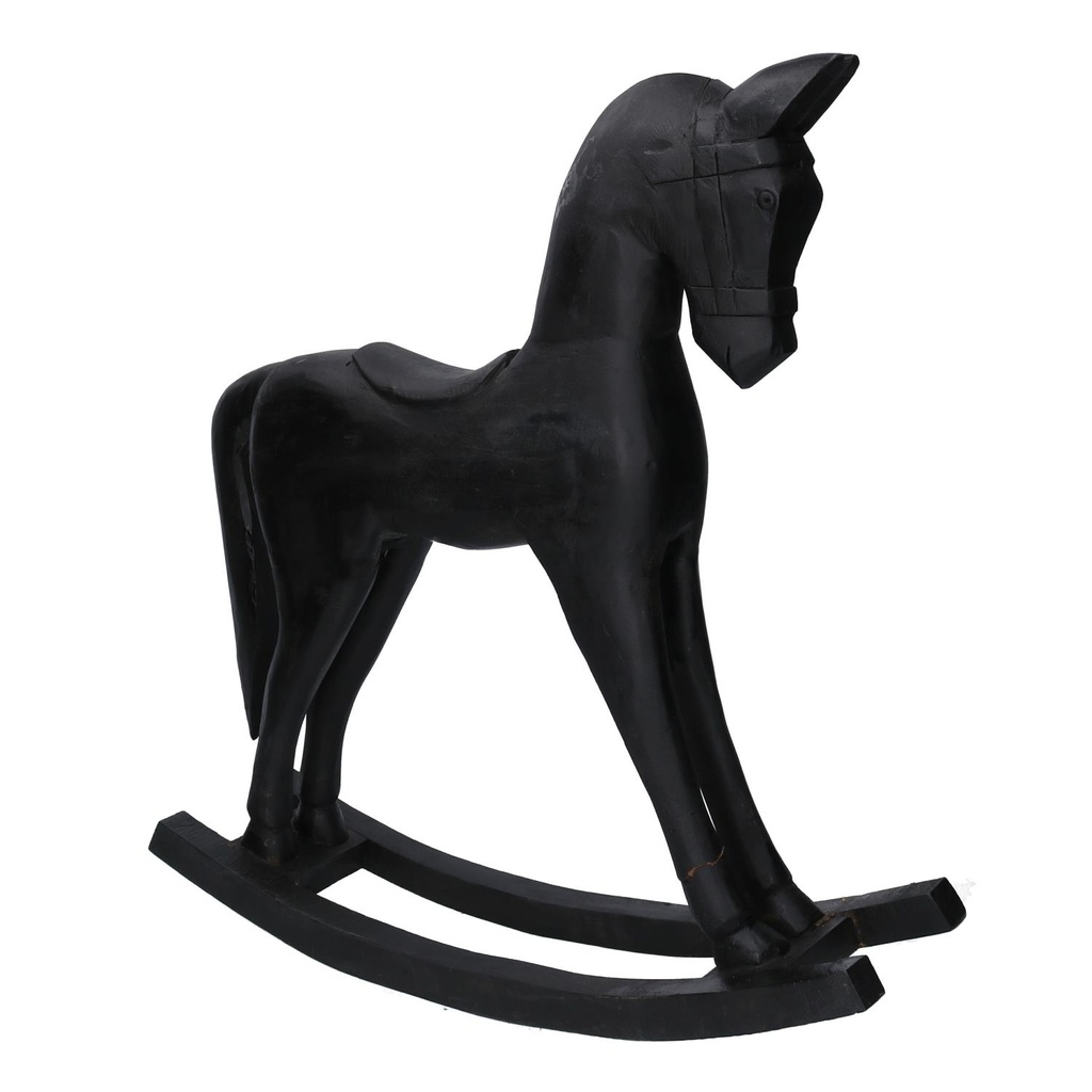 Cavallo in Legno Nero 36x9x39 cm