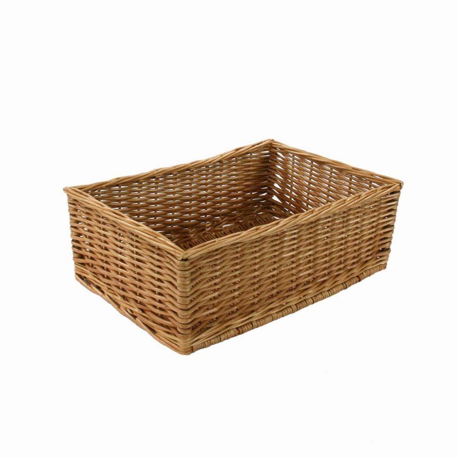 Cesta espositore vimini dritta rettangolare 50x35x17 cm
