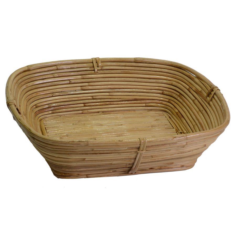 Cesta rettangolare in giunco naturale cm35xh9x31