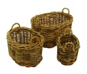 Cesta portalegna ovale in rattan Alaska 1-3, cm79x61h41
