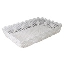 Cestina rettangolare in pizzo, dimensioni cm37x26h6,5