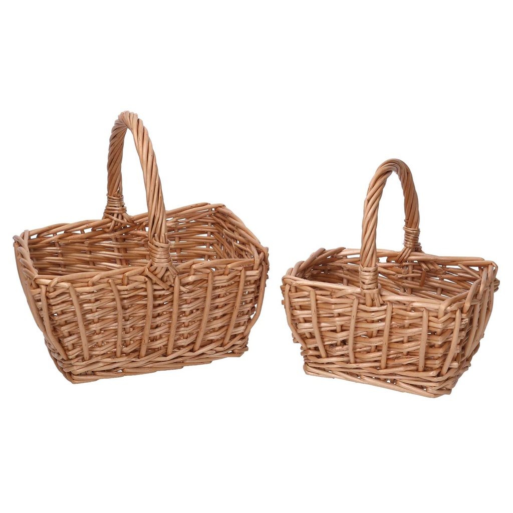 Cestino in vimini rettangolare mini 16x12h8/18