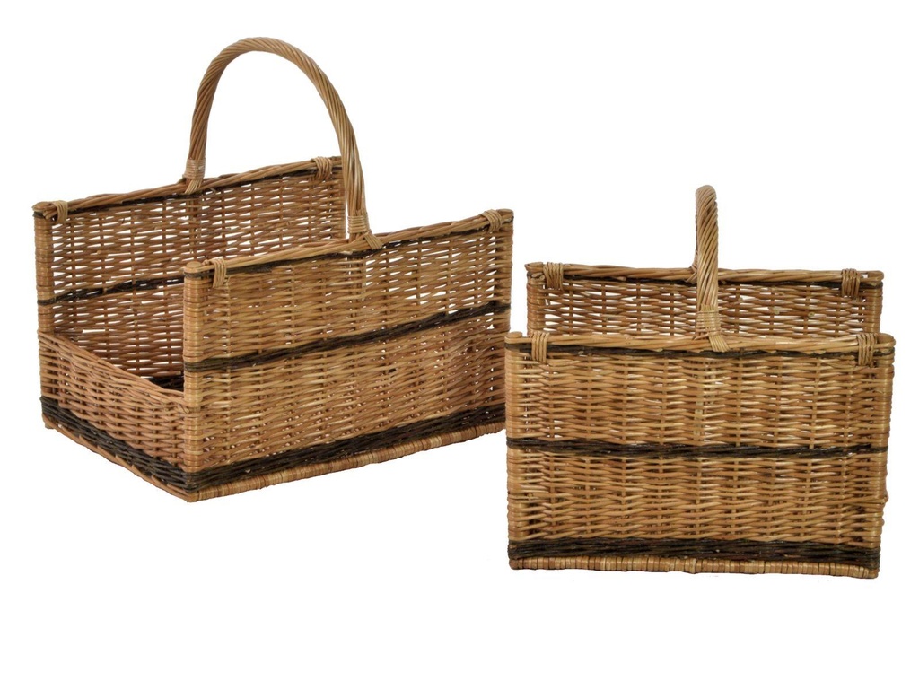 Cesto portalegna rettangolare in vimini 1-2 bollito 50x39,5h30,5/51