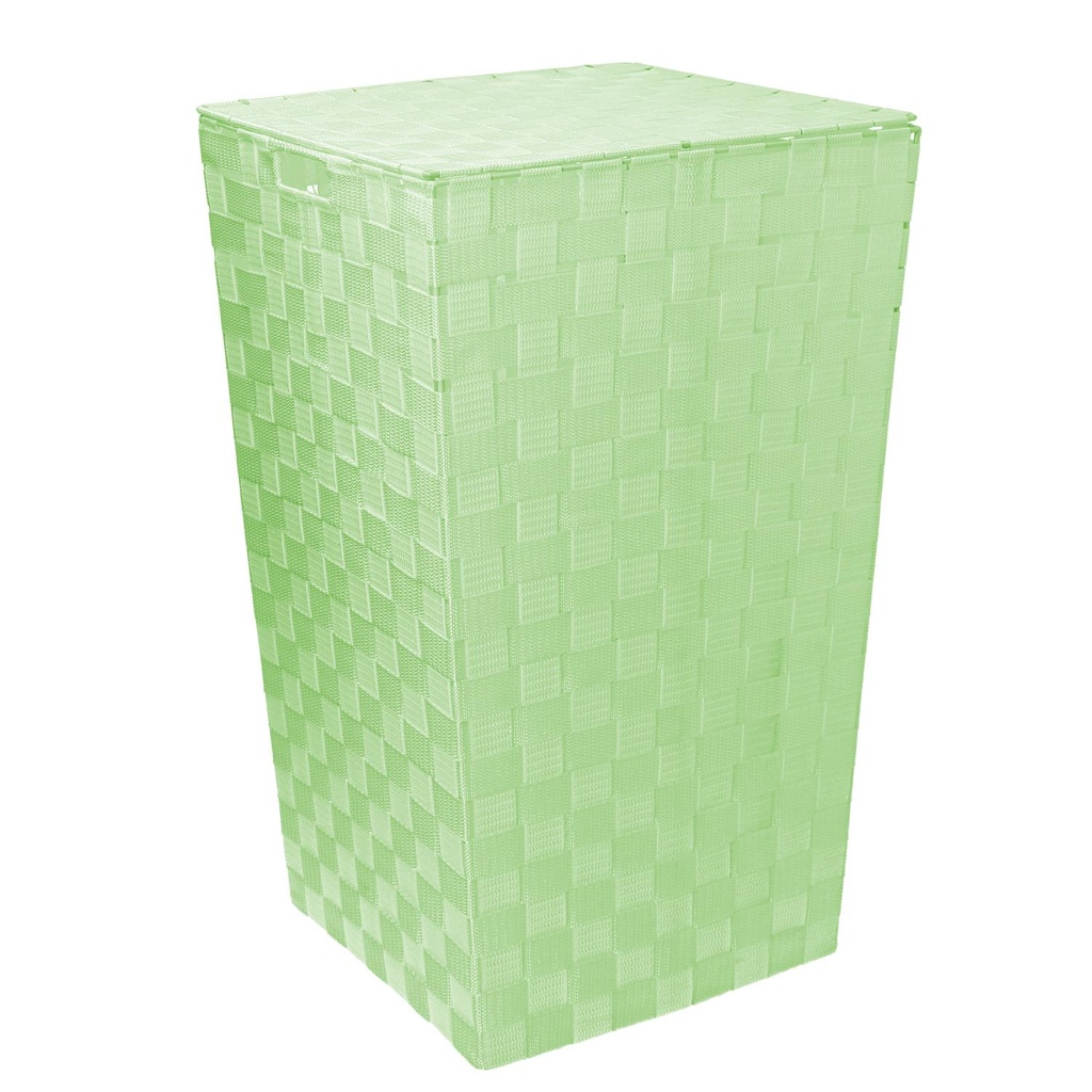 Cestone verde chiaro foderato quadro cm33x33h53