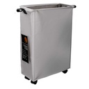 Cestone pieghevole in tessuto grigio 39x19,5x58 cm