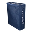 Cestone tessuto sacco blu rettangolare pieghevole 55x19x66 cm