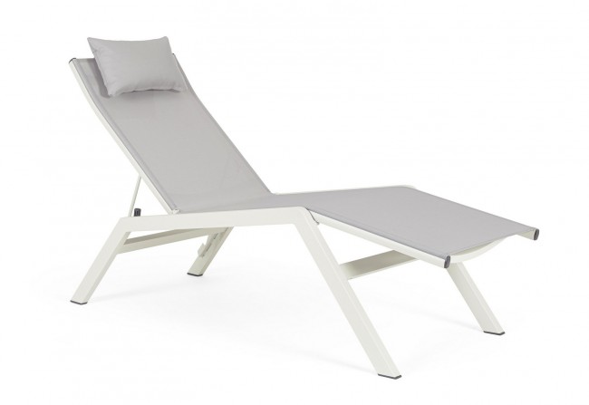 Chaise Longue C-P Krion Lunar - Seduta Moderna e Confortevole per Relax Esterno - Dimensioni: 65,5x177x105 cm