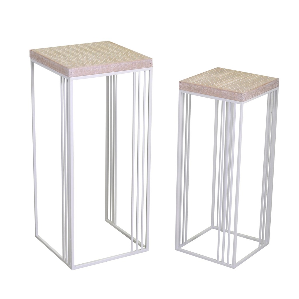 Colonnina metallo bianco Lucilla 1-2 cm32x32h73