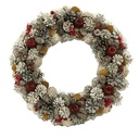 Coroncina innevata con mele ø45h8 cm