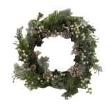 Coroncina bianca tonda in plastica ø56 cm