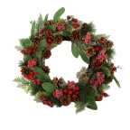 Coroncina rossa in plastica tonda ø46 cm