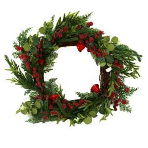 Coroncina rossa in plastica tonda ø50 cm