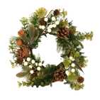 Coroncina verde tonda in plastica cm ø30