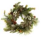 Coroncina verde tonda in plastica cm ø40